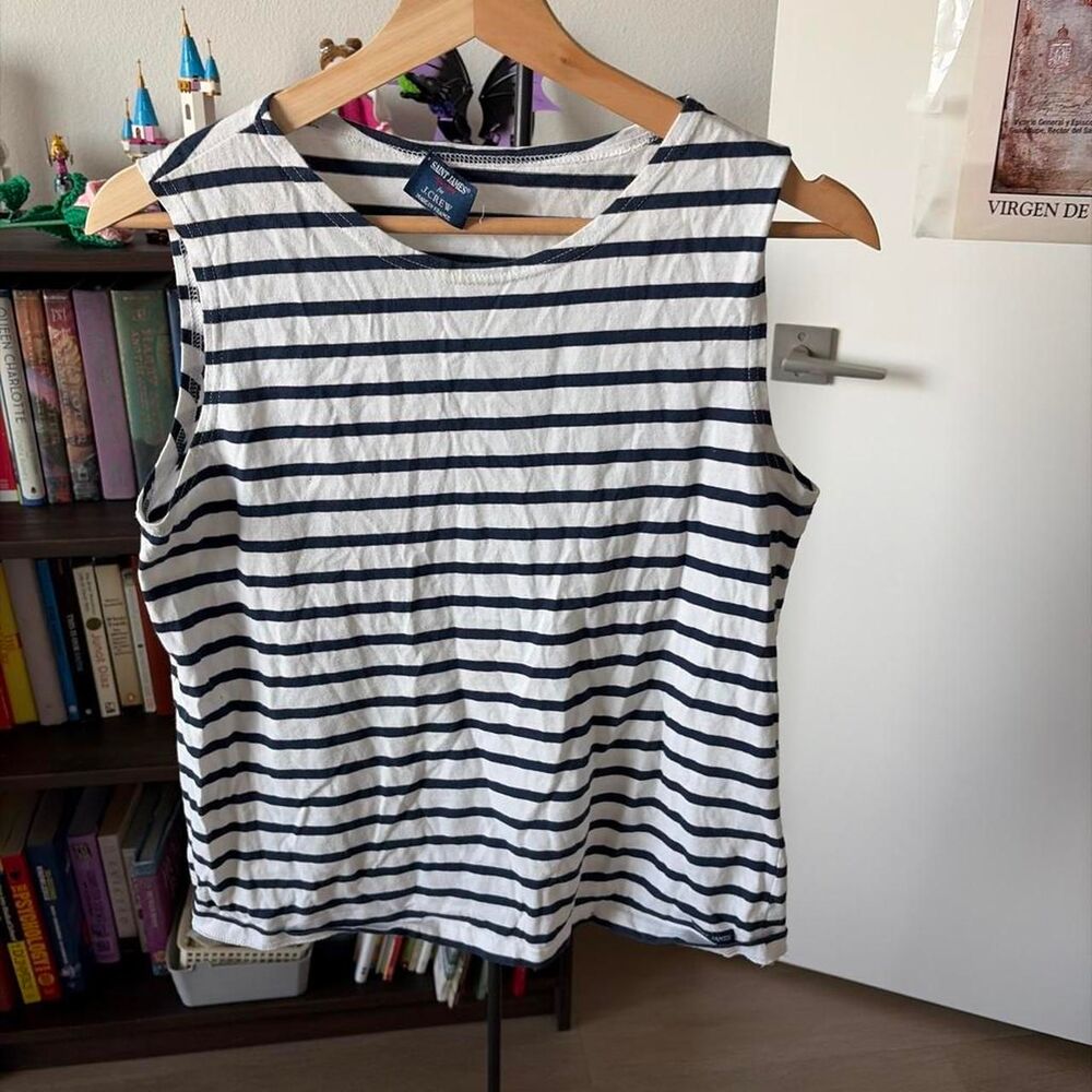 Saint James for J.Crew Made in France Breton Stripe Sleeveless Top Size Small